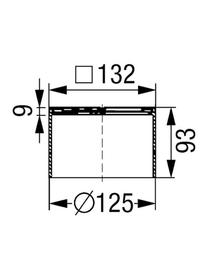 Piesa superioara de montaj Kessel , Ø132, SYSTEM 125, gratar otel inox, pentru corp sifon